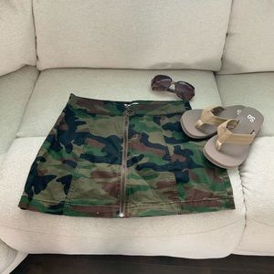 Camo Mini Skirt